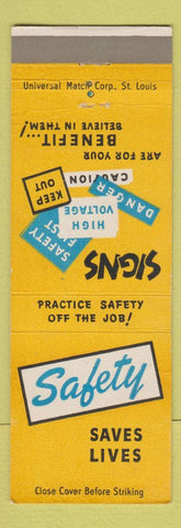 Matchbook Cover - Riverdale Mills Enoree SC Safety Signs