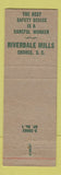 Matchbook Cover - Riverdale Mills Enoree SC Safety Signs