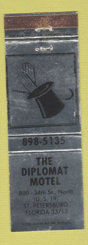 Matchbook Cover - Diplomat Motel St Petersburg FL top hat WEAR
