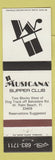 Matchbook Cover - Musicana Supper Club West Palm Beach FL top hat