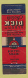 Matchbook Cover - Albert Pick Hotels Hotel Miami Dayton OH bellhop WEAR