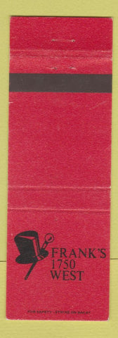 Matchbook Cover - Frank's 1750 West Restaurant top hat Brentwood MO