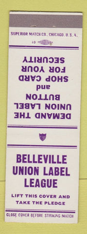 Matchbook Cover - Belleville Union Label League IL?