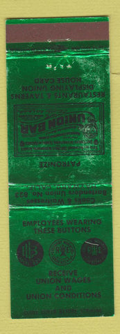 Matchbook Cover - Cooks and Waitresses Union Hayward CA WEAR