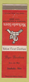 Matchbook Cover - Michaels Stern Men's Clothes Byer Bros Sandusky OH