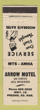 Matchbook Cover - Arrow Motel Presho SD bellhop
