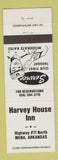 Matchbook Cover - Harvey House Inn Mena AR bellhop WHITE