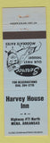 Matchbook Cover - Harvey House Inn Mena AR bellhop BLUE