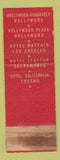 Matchbook Cover - Hull Hotels CA California WORN