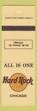 Matchbook Cover - Hard Rock Cafe Chicago IL