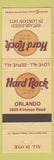 Matchbook Cover - Hard Rock Cafe Orlando FL