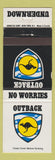 Matchbook Cover - Outback Down Under kangaroo wombat WEAR