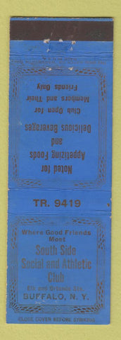 Matchbook Cover - South Side Social Athletic Club Buffalo NY WEAR