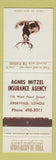Matchbook Cover - Hartford Insurance Agnes Mitzel Jerseyville IL WEAR