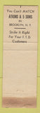 Matchbook Cover - FTD Interflora Atkins Sons Flowers Brooklyn NY WEAR