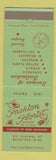 Matchbook Cover - Fashion Florist Flowers Bluefield WV