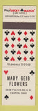 Matchbook Cover - Mary Geib Flowers Canton OH Lucky Match