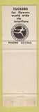 Matchbook Cover - Tucker the Florist FTD WEAR
