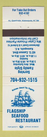 Matchbook Cover - Flagship Seafood Restaurant Kannapolis NC