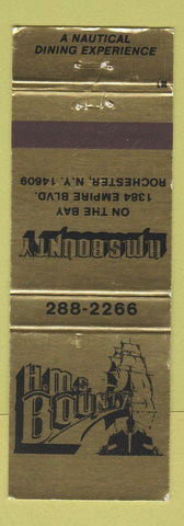 Matchbook Cover - HMS Bounty Restaurant Rochester NY WEAR