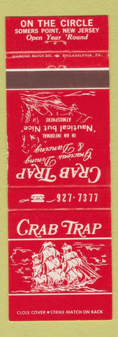 Matchbook Cover - Crab Trap Restaurant Somers Point NJ