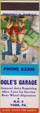 Matchbook Cover - Ogle's Garage York PA