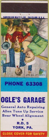 Matchbook Cover - Ogle's Garage York PA