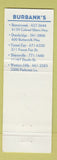 Matchbook Cover - Burbank's BBQ pigs Sharonville Beavercreek OH
