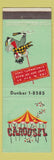 Matchbook Cover - Carousel Cincinnati OH clown feature