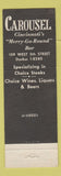 Matchbook Cover - Carousel Cincinnati OH clown feature