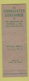 Matchbook Cover - Corrugated Container Columbus OH Safety No Horseplay