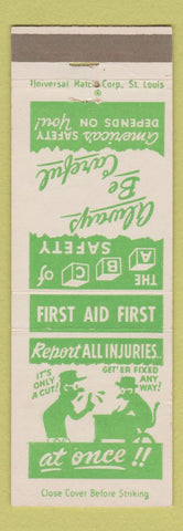 Matchbook Cover - American Zinc of Illinois Monsanto IL Report Injuries