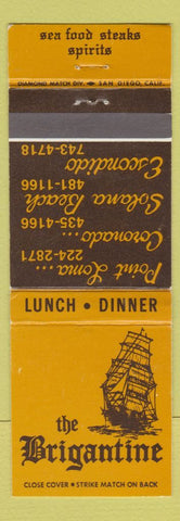 Matchbook Cover - The Brigantine Point Loma Coronado Solana Beach CA