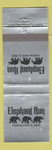 Matchbook Cover - Elephant Run Restaurant Club Tulsa OK Muskogee