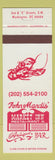 Matchbook Cover - John Mandis Market Inn Restaurant Washington DC