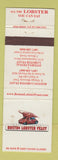 Matchbook Cover - Bost Lobster Feast Orlando FL WEAR
