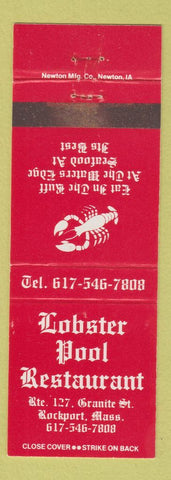 Matchbook Cover - Lobster Pool Restaurant Rockport MA WEAR