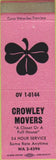 Matchbook Cover - Crowley Movers Pink San Francisco?