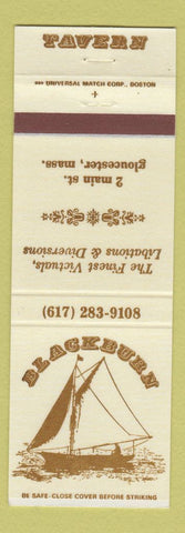 Matchbook Cover - Blackburn Tavern Gloucester MA
