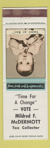 Matchbook Cover - Mildred McDermott Tax Collector WEAR