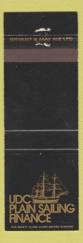 Matchbook Cover - UDC Plain Sailing Finance New Zealand