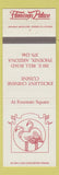 Matchbook Cover - Flamingo Palace Phoenix AZ