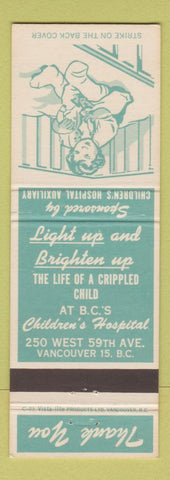 Matchbook Cover - Children's Hospital Vancouver BC