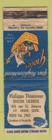 Matchbook Cover - Philippe Thimineur Epicier St Jean QC WORN