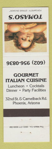 Matchbook Cover - Tomaso's Italian Restaurant Phoenix AZ