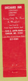 Matchbook Cover - Orchard Inn Towson MD