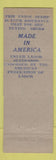 Matchbook Cover - Boot & Shoe Workers Union Boston MA