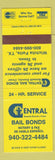 Matchbook Cover - Central Bail Bonds Wichita Falls TX