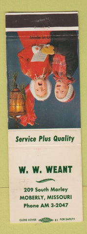 Matchbook Cover - WW Weant Moberly MO