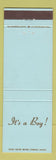 Matchbook Cover - It's A Boy Security Trust Company Pottstown PA